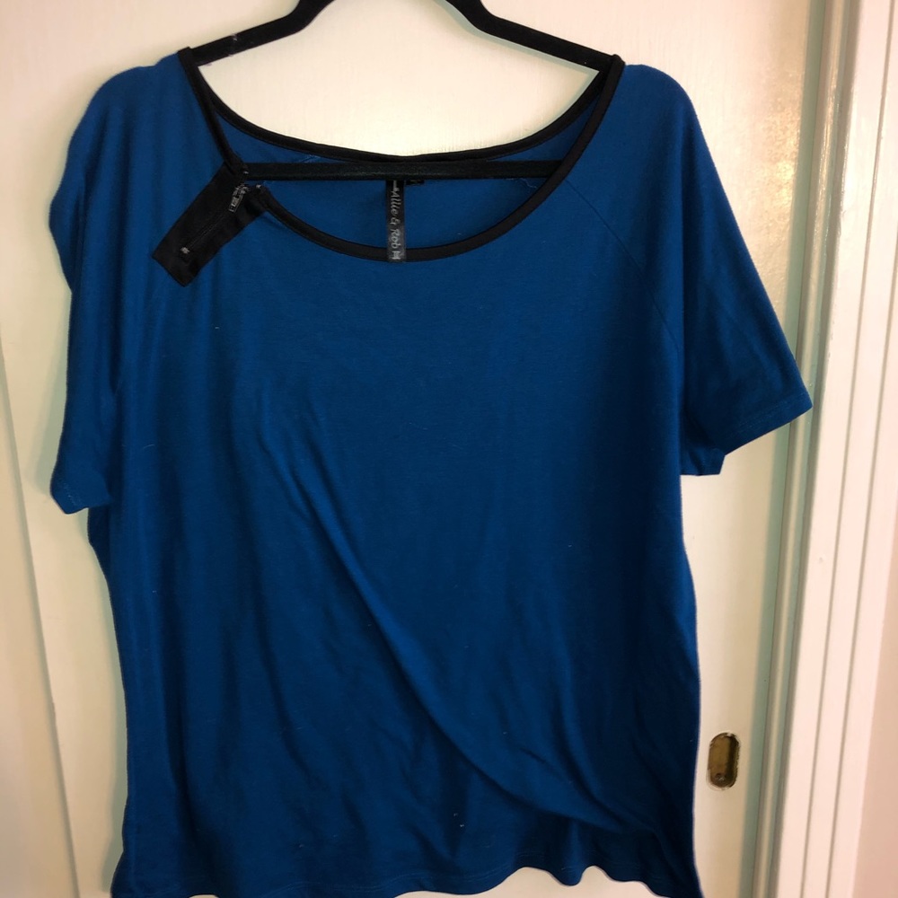 Blue and black shirt